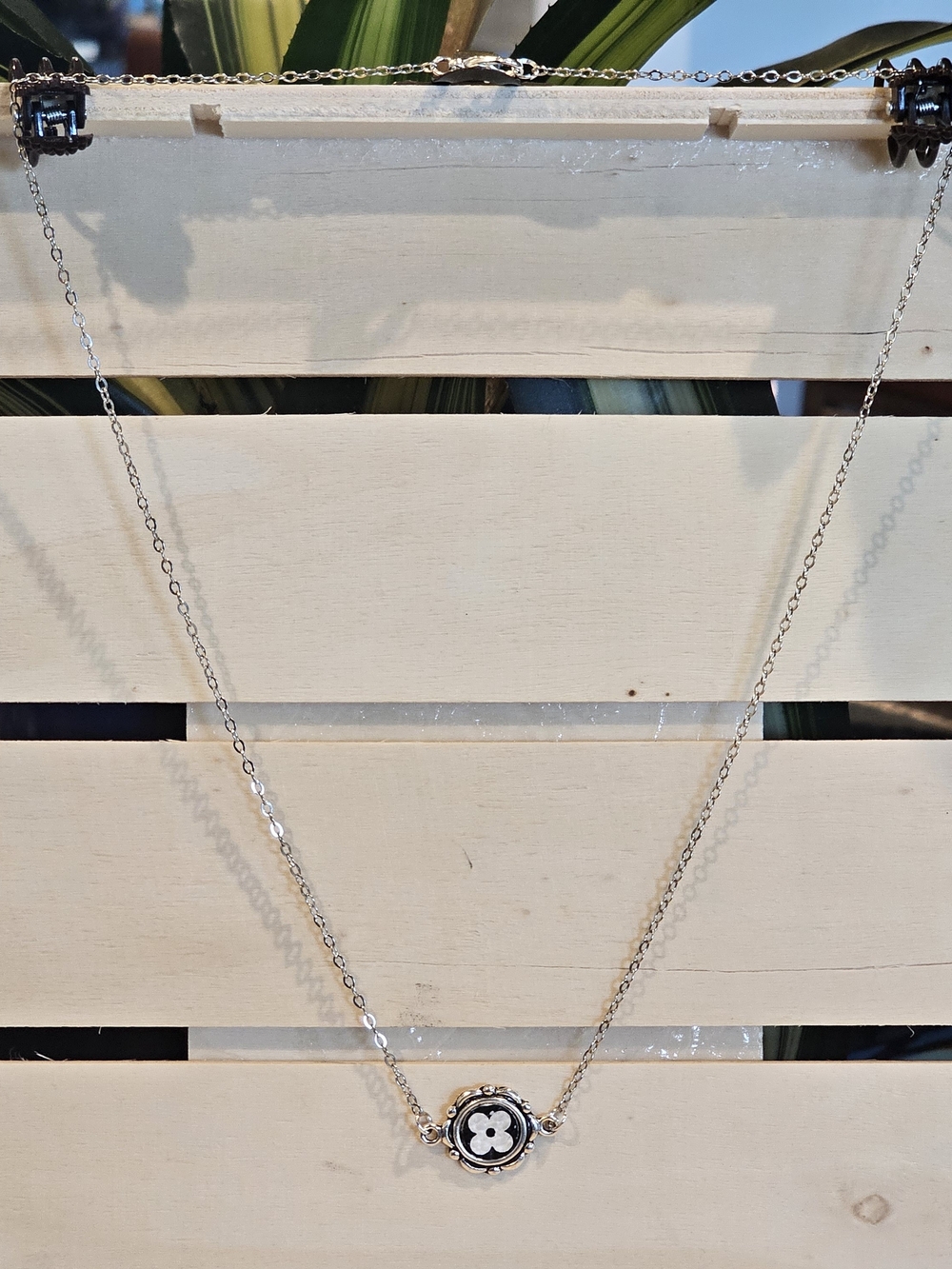 Louis Vuitton Piece In Pendant On 20" Silver Plated Necklace - Picture 2 of 5